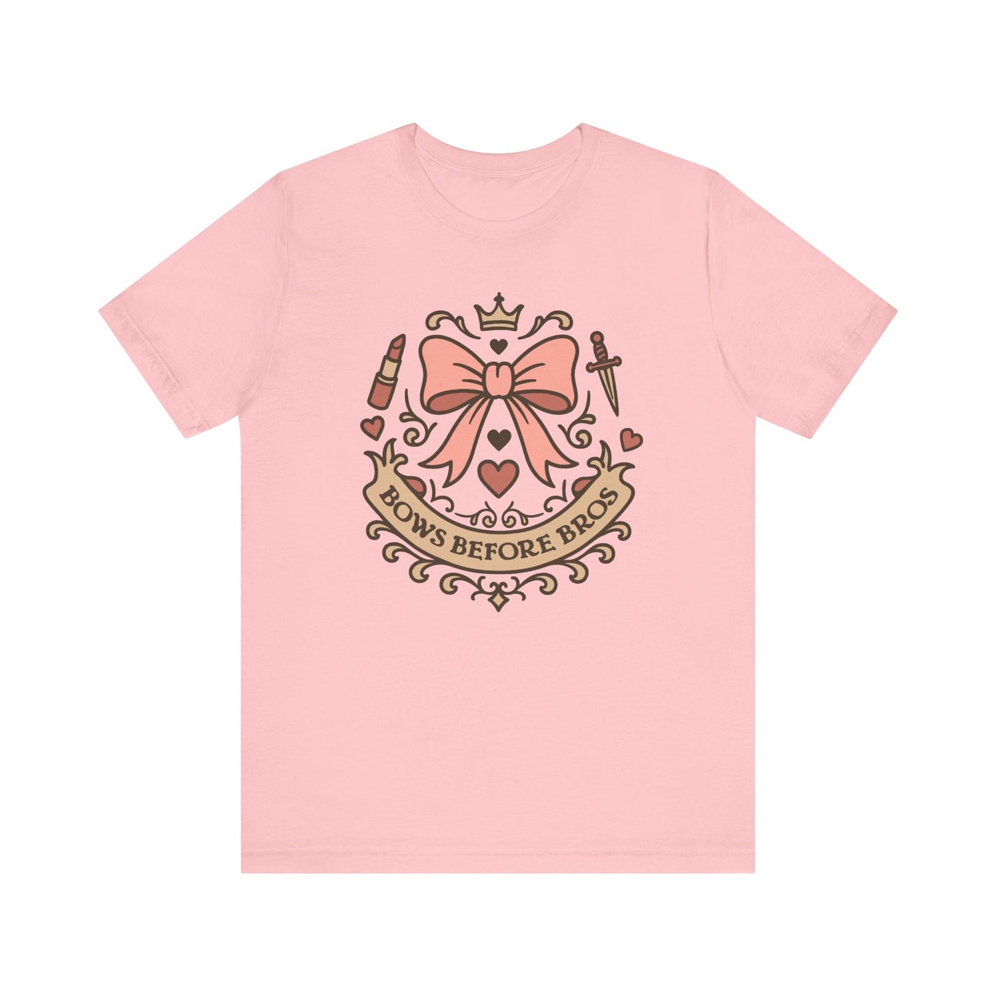 Bows Before Bros - Coquette Bow Shirt, Girl Power Shirt, Coquette Aesthetic Graphic Tee