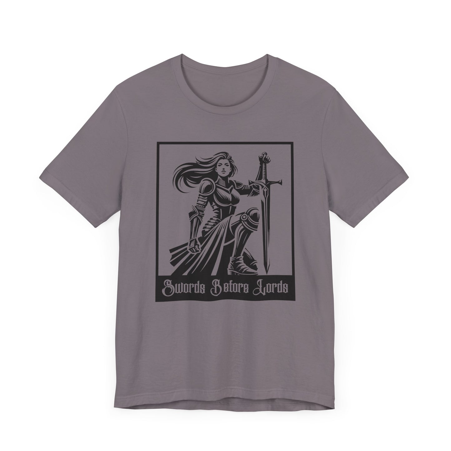 Swords Before Lords T-Shirt, Female Knight Tee, Medieval Aesthestic