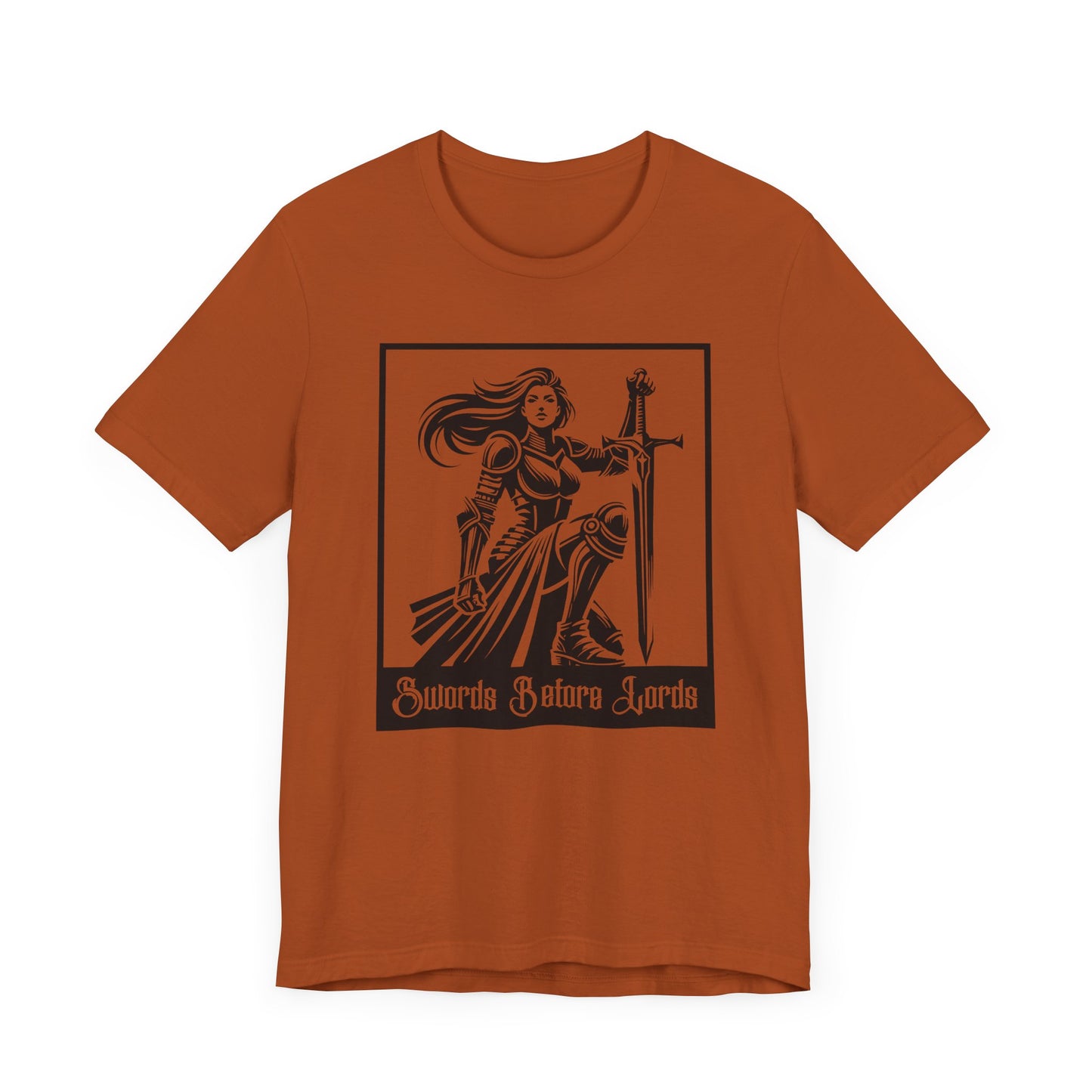 Swords Before Lords T-Shirt, Female Knight Tee, Medieval Aesthestic