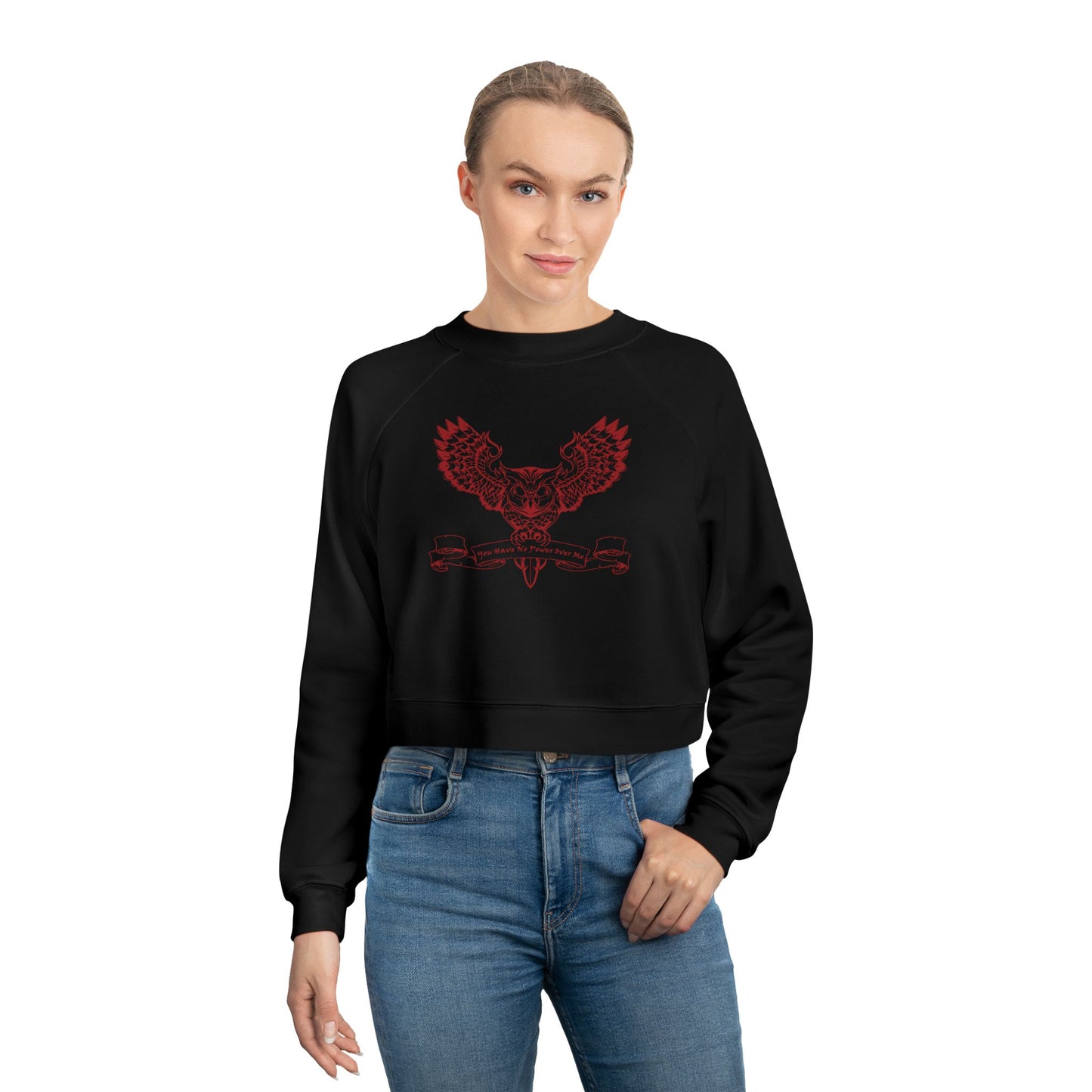 You Have No Power Over Me, Labyrinth, Cropped Fleece Pullover, Owl Sweatshirt, Vintage 80s Nostalgia