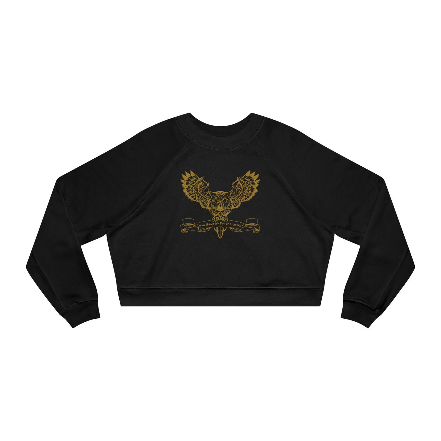 You Have No Power Over Me, Gold, Labyrinth, Cropped Fleece Pullover, Owl Sweatshirt, Vintage 80s Nostalgia