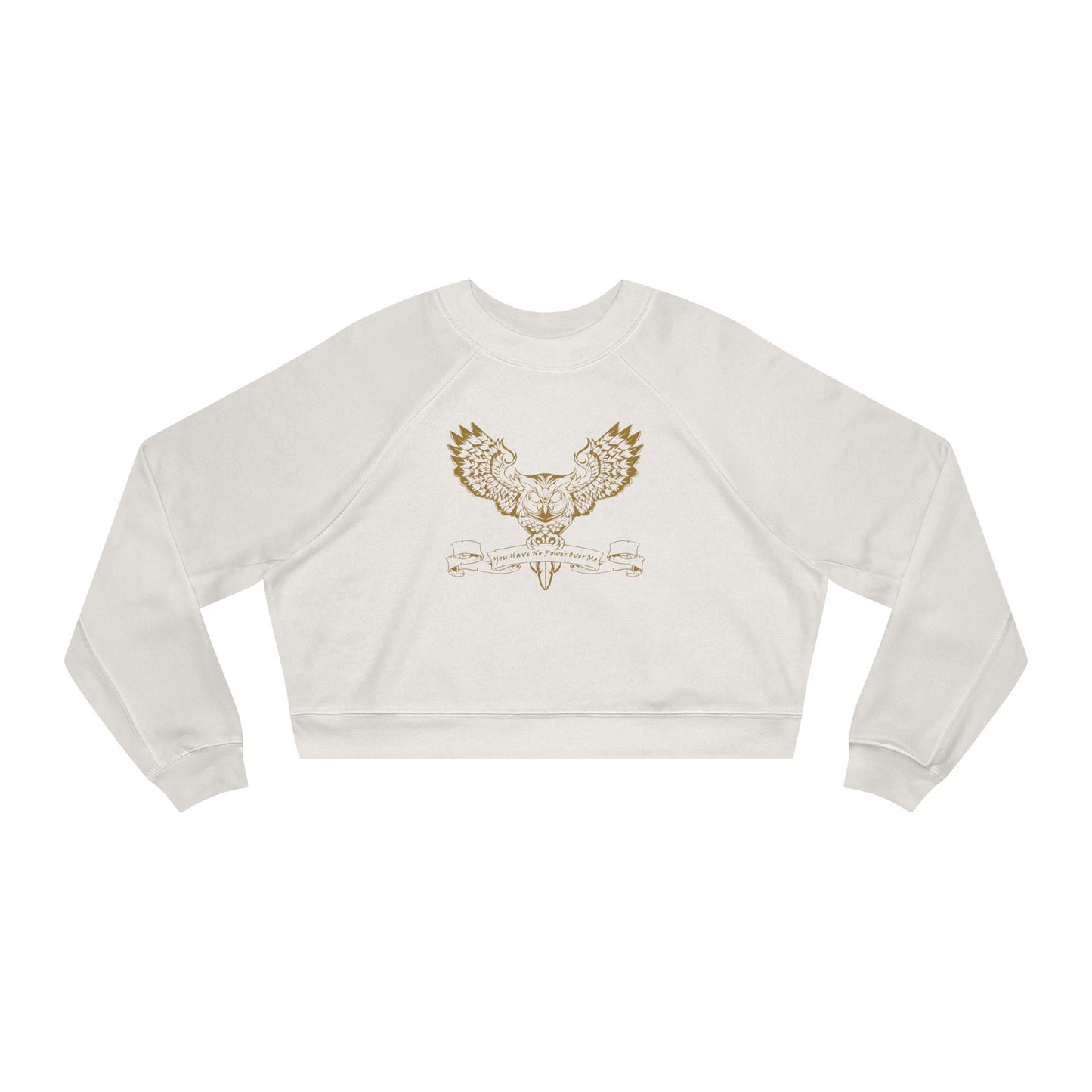 You Have No Power Over Me, Gold, Labyrinth, Cropped Fleece Pullover, Owl Sweatshirt, Vintage 80s Nostalgia