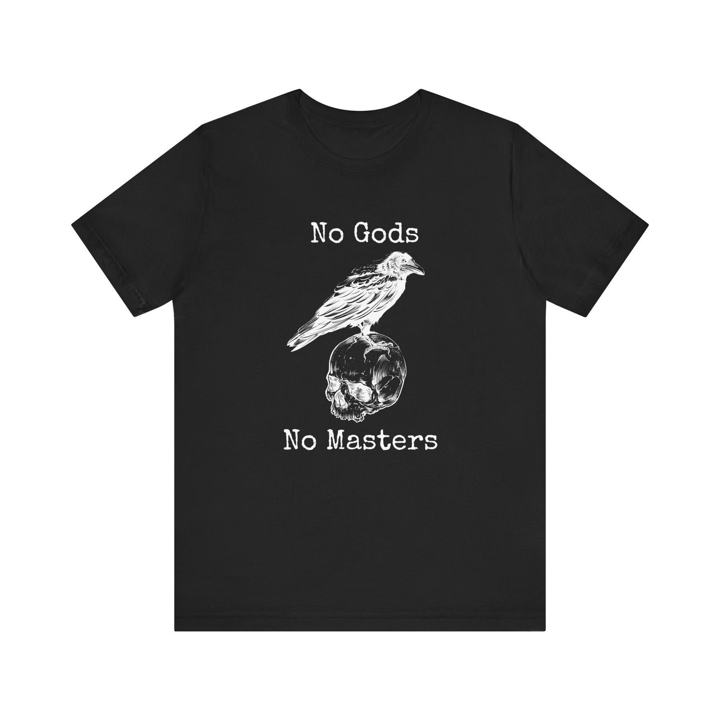 No Gods, No Masters – Anarchist Skull and Raven T-Shirt