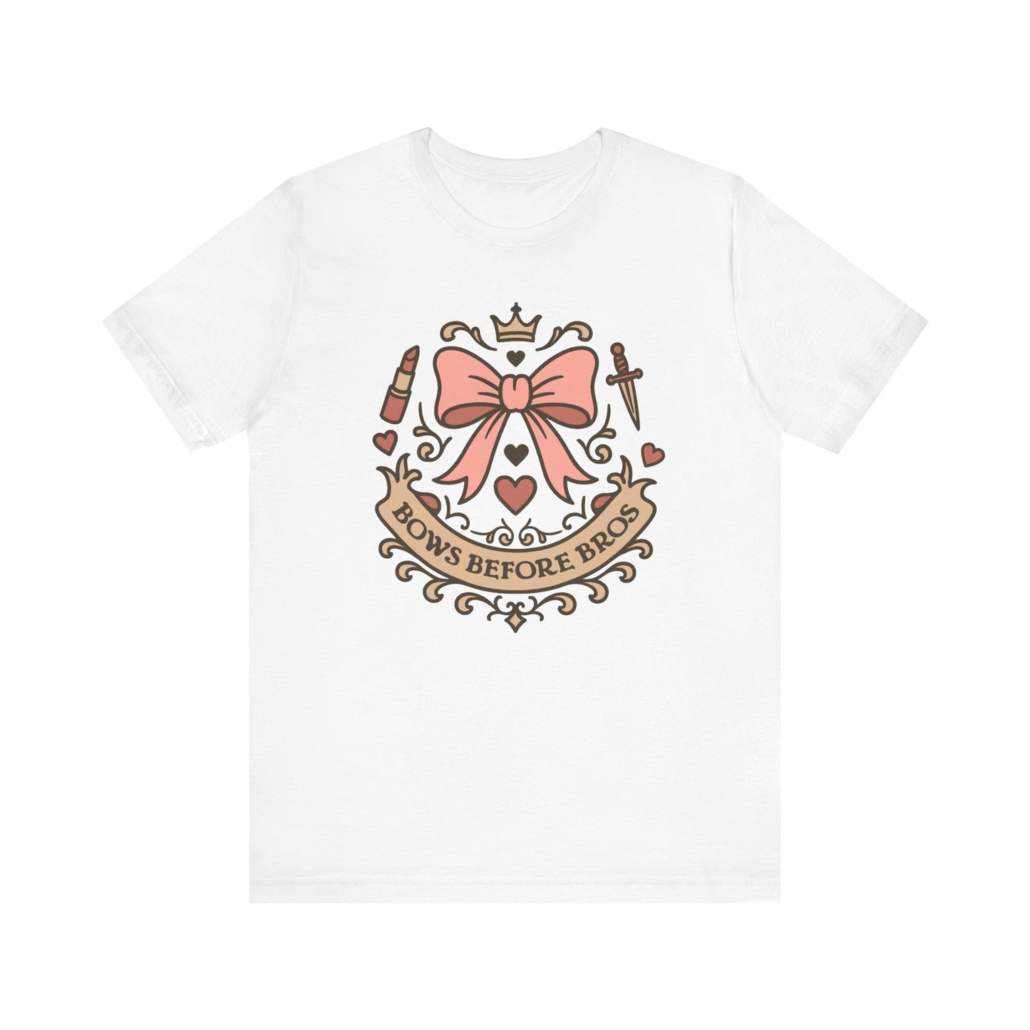 Bows Before Bros - Coquette Bow Shirt, Girl Power Shirt, Coquette Aesthetic Graphic Tee