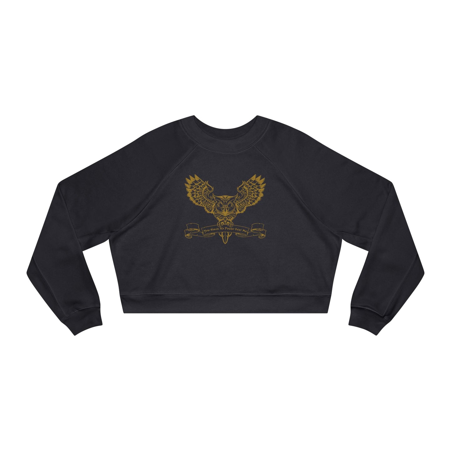 You Have No Power Over Me, Gold, Labyrinth, Cropped Fleece Pullover, Owl Sweatshirt, Vintage 80s Nostalgia