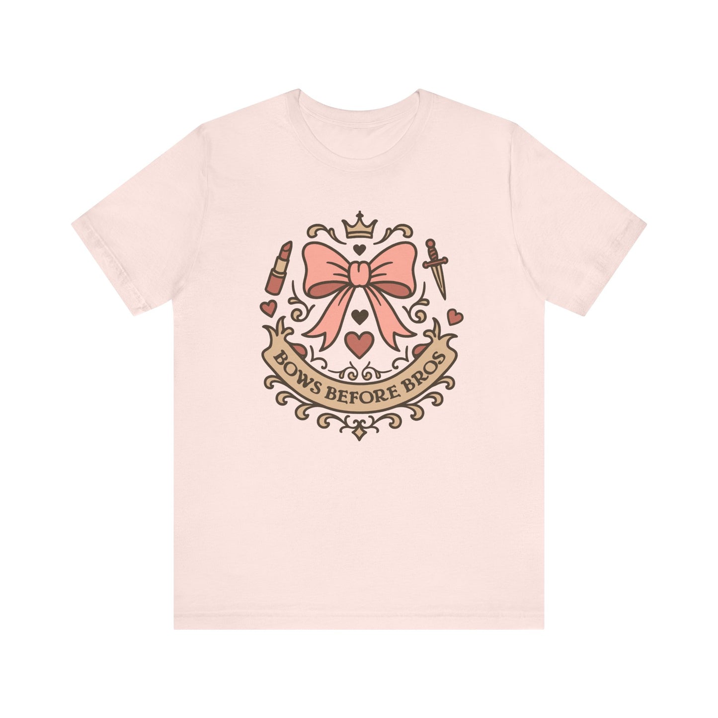 Bows Before Bros - Coquette Bow Shirt, Girl Power Shirt, Coquette Aesthetic Graphic Tee