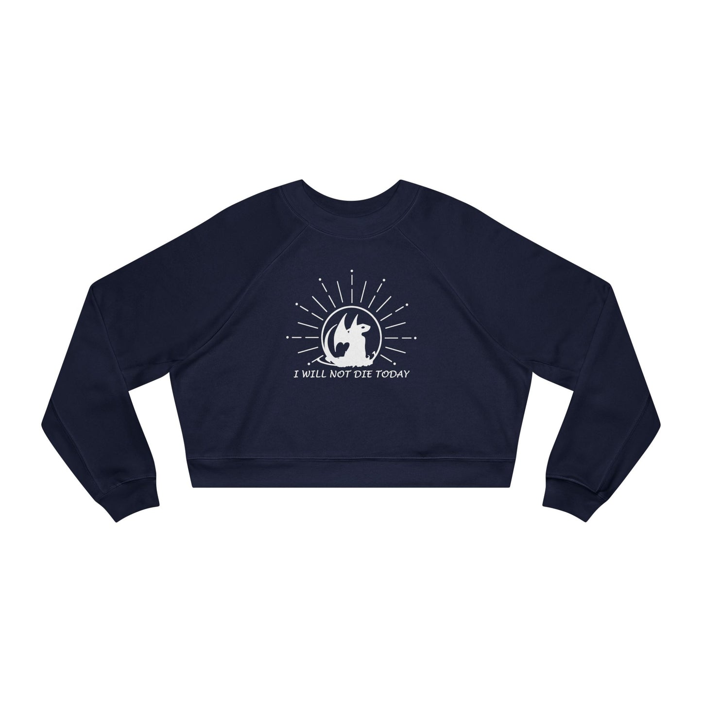 I Will Not Die Today, Dragon Rider, Cropped Fleece Sweatshirt