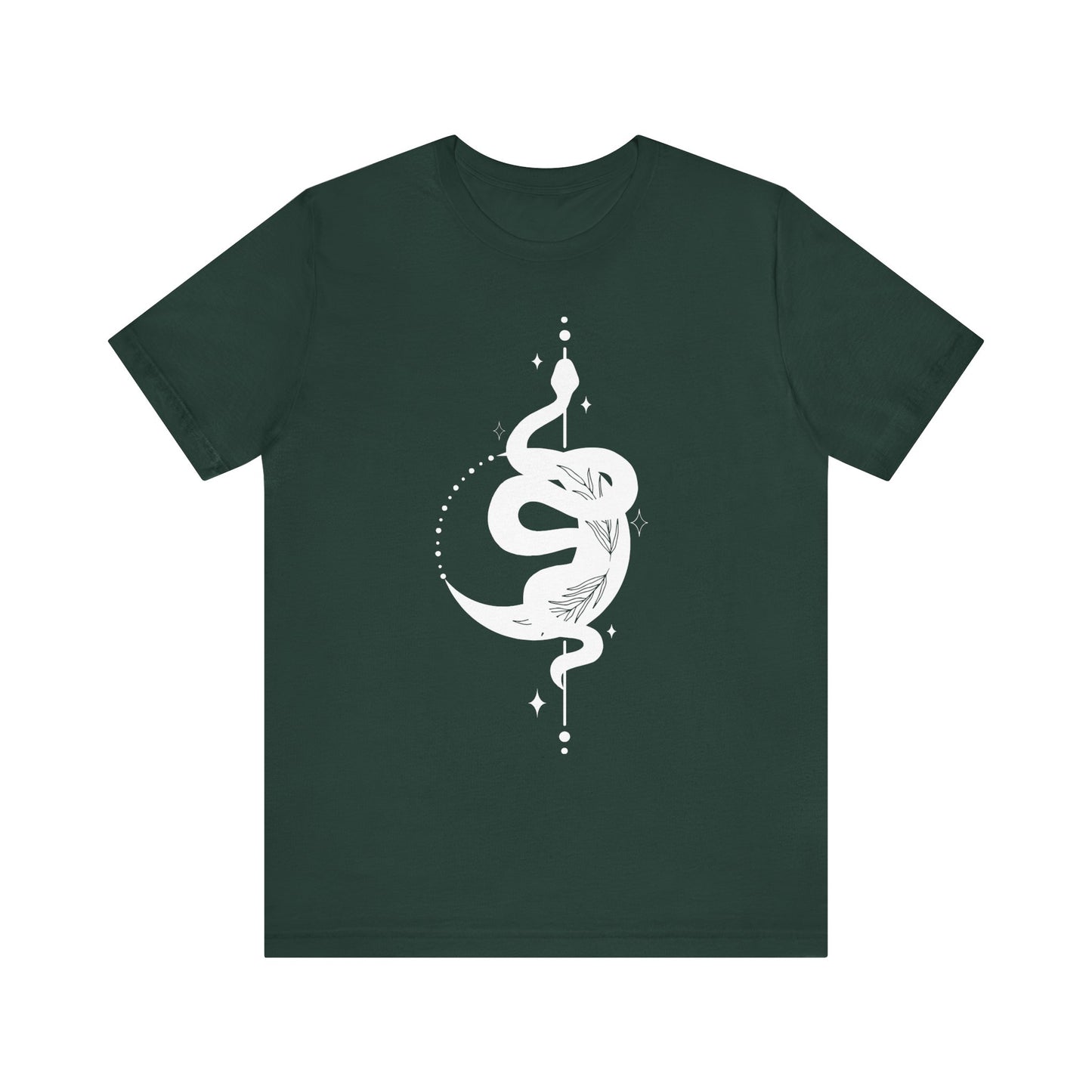 Moon and Snake – Witchy Minimalist T-Shirt