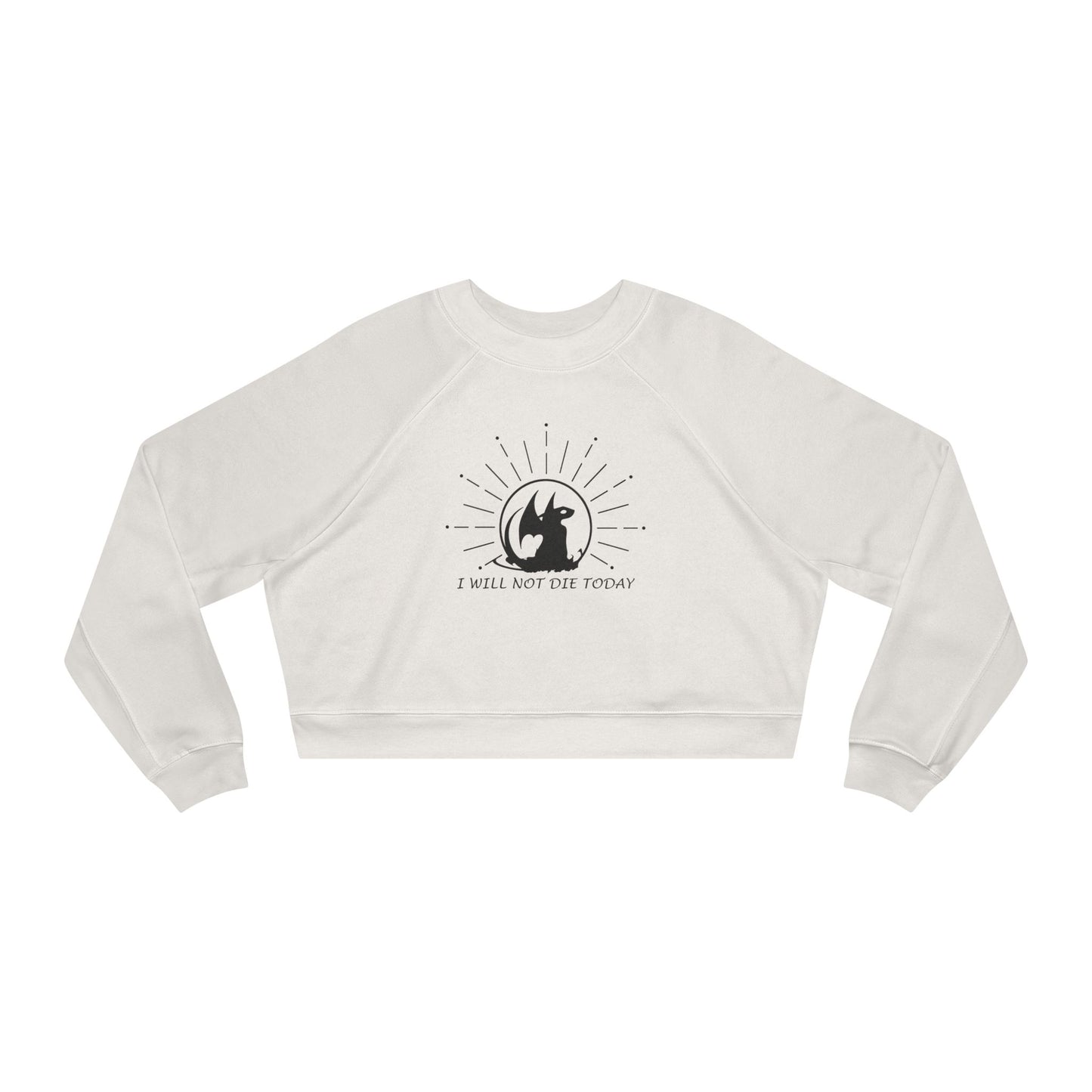 I Will Not Die Today, Dragon Rider, Cropped Fleece Sweatshirt