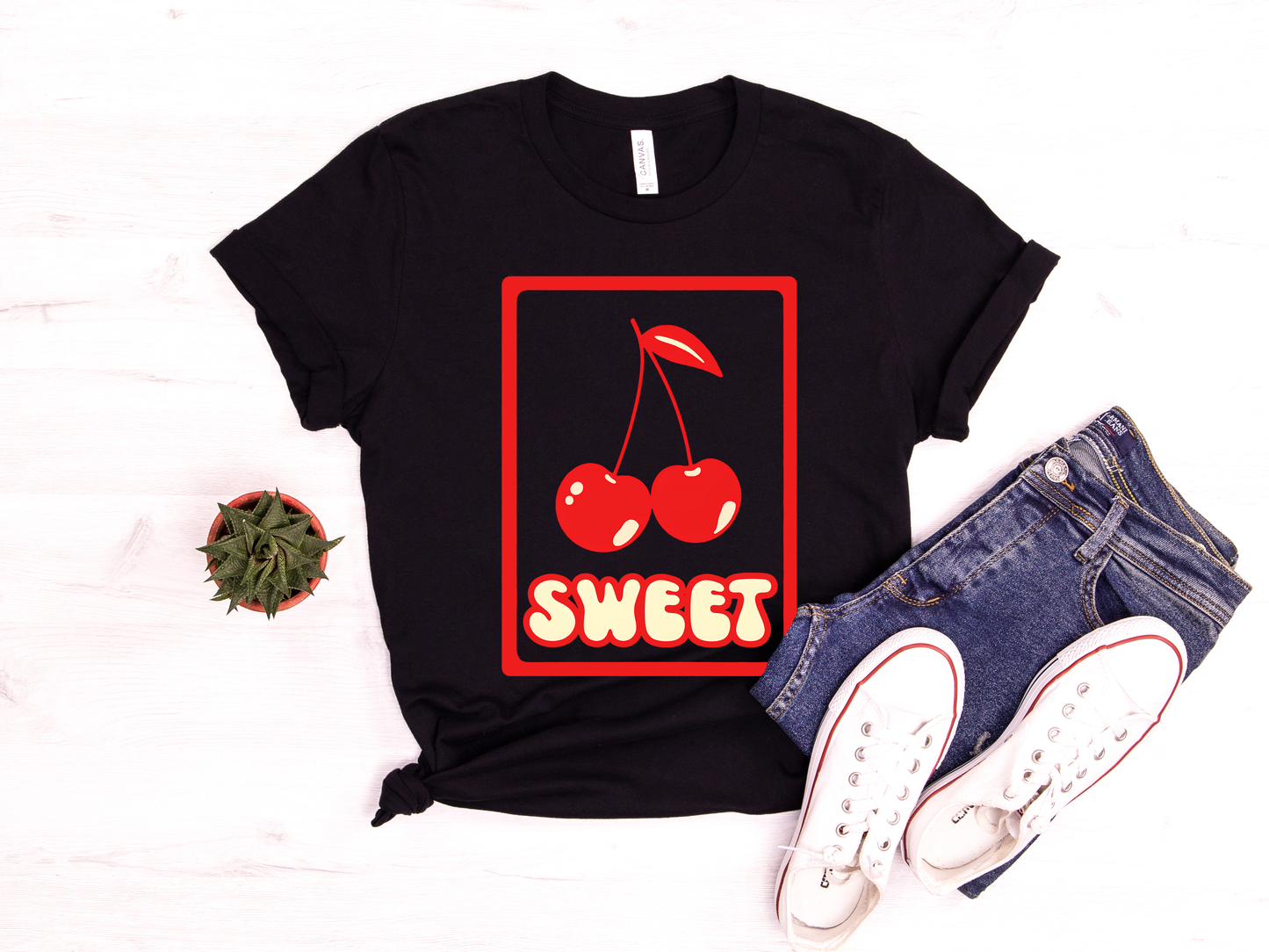 Cherry Shirt, Retro Summer T-Shirt, Vintage Fruit Tee, Cute 70s Aesthetic