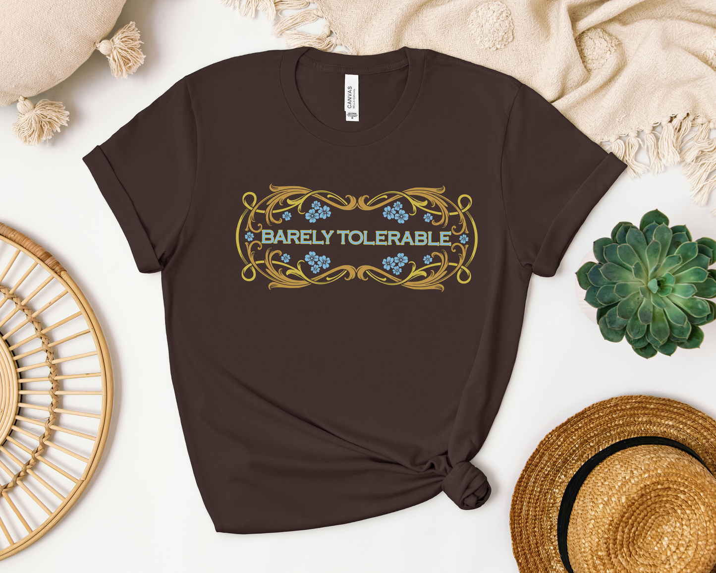 Barely Tolerable T- Shirt, Pride and Prejudice - Jane Austen Shirt