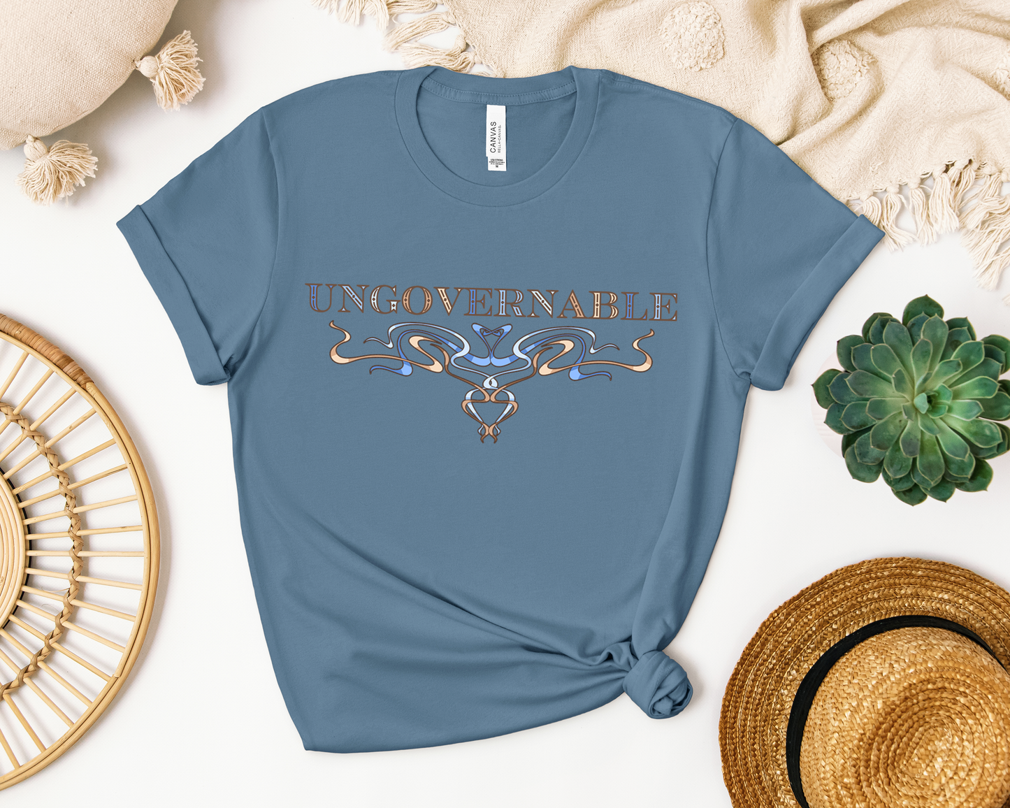 Ungovernable Shirt, Feminist Anti-Establishment Tee, Rebel Aesthetic