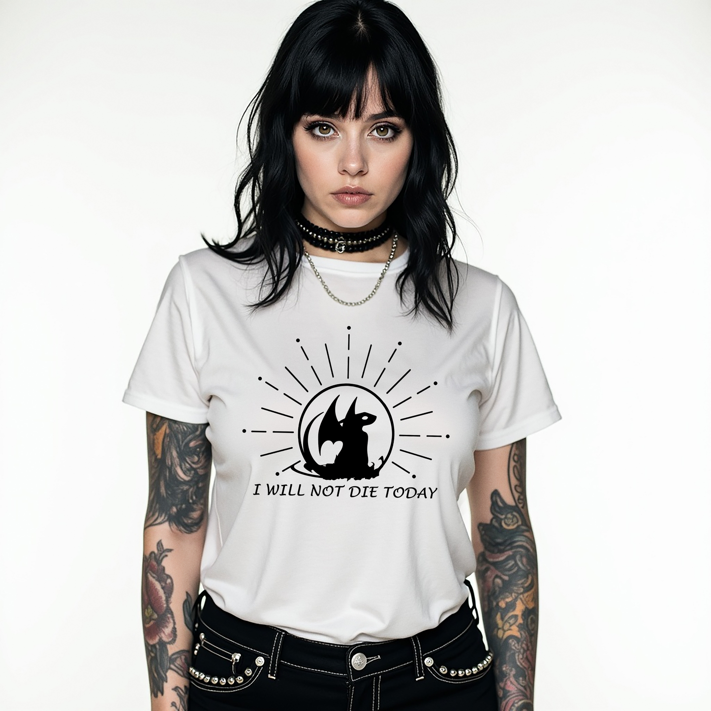 I Will Not Die Today Tee, Dragon Rider T-Shirt