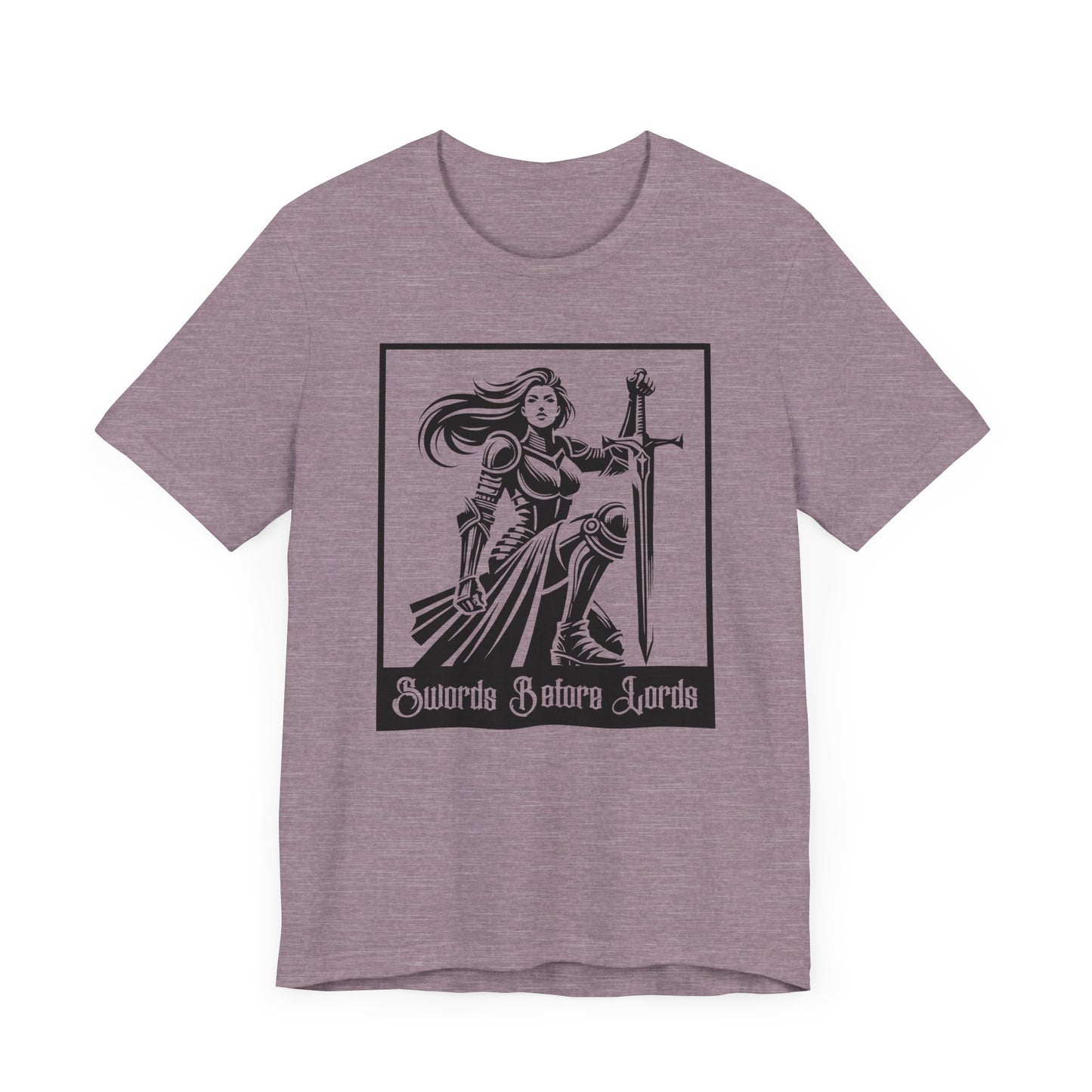 Swords Before Lords T-Shirt, Female Knight Tee, Medieval Aesthestic