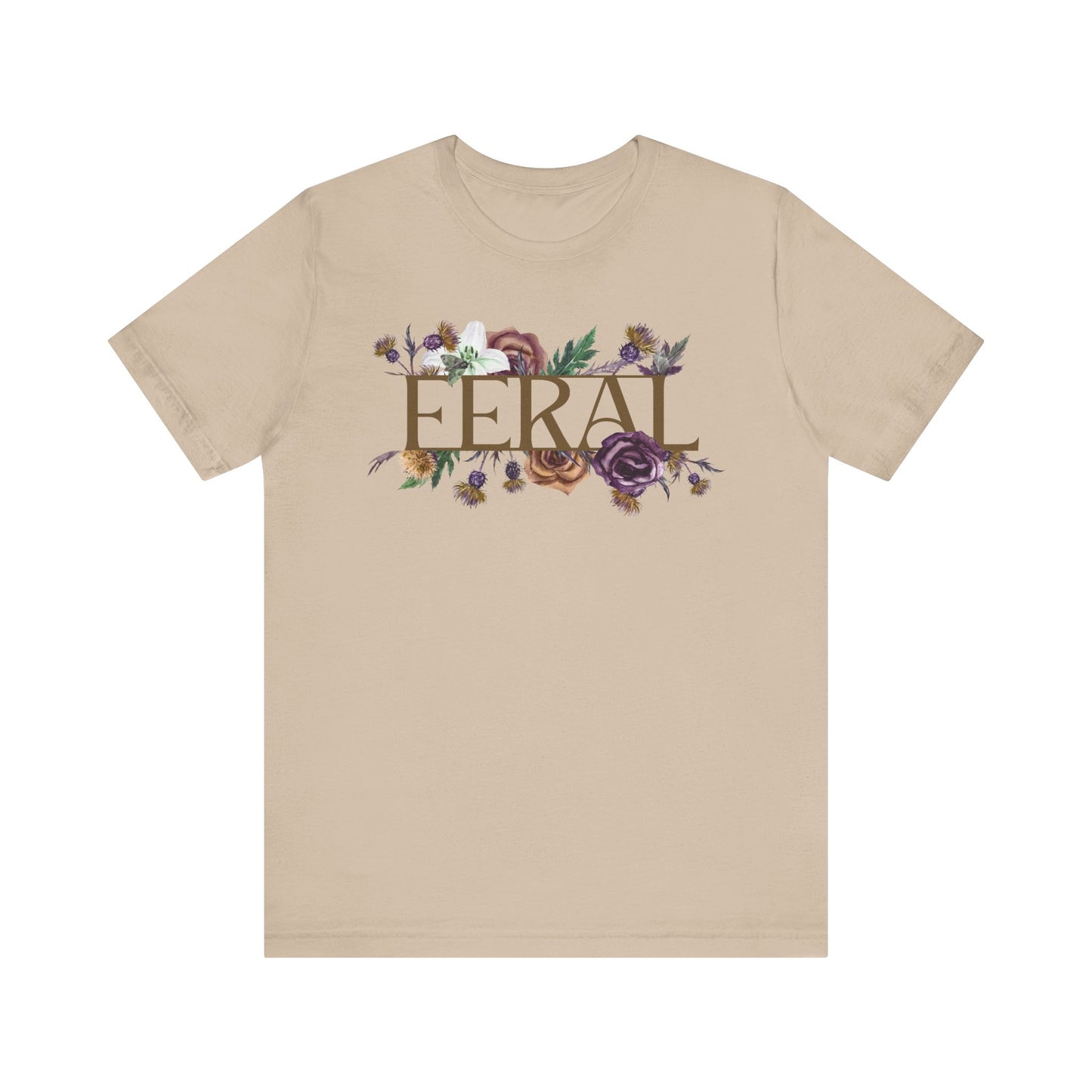 Feral T-Shirt, Wild Woman Floral Tee, Free Spirit Aesthetic