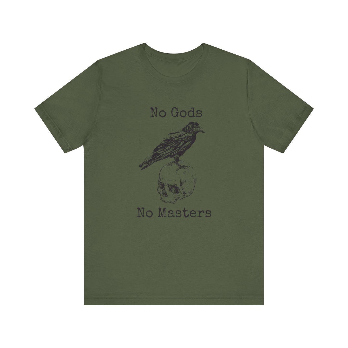 No Gods, No Masters – Anarchist Skull and Raven T-Shirt