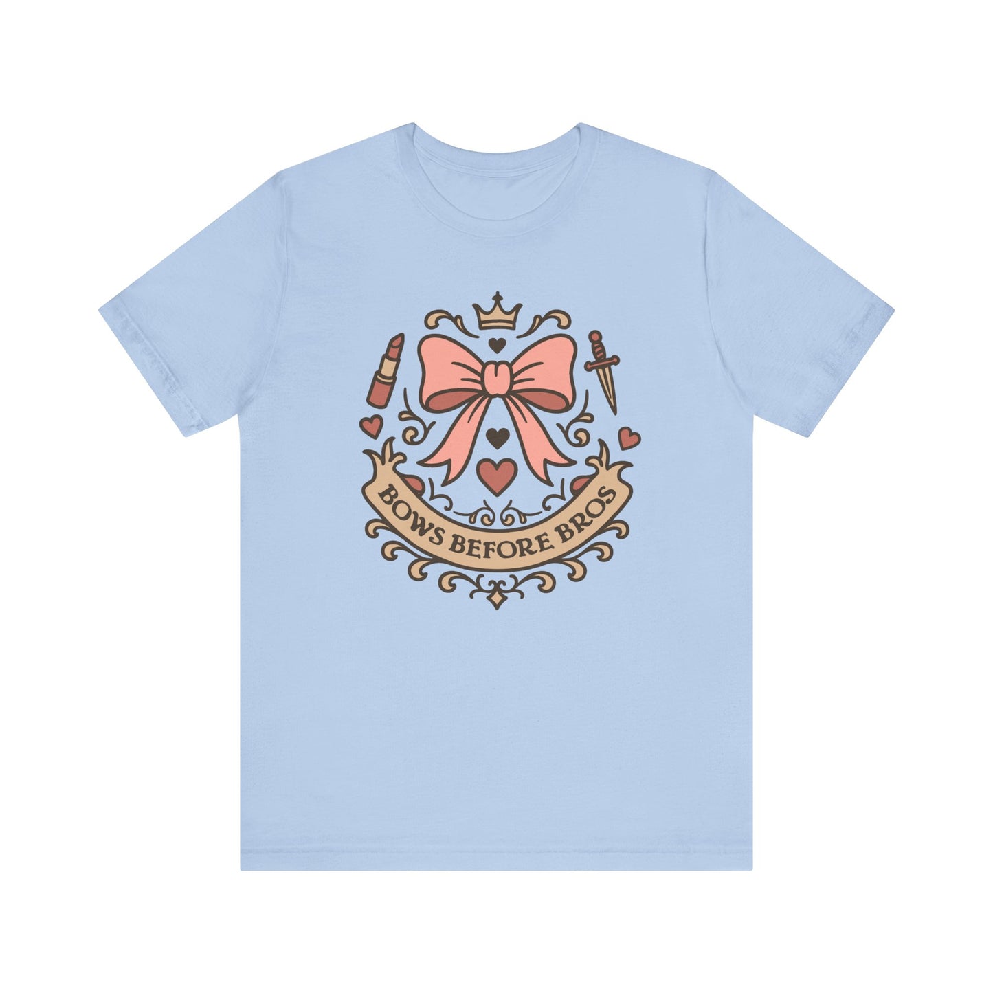 Bows Before Bros - Coquette Bow Shirt, Girl Power Shirt, Coquette Aesthetic Graphic Tee