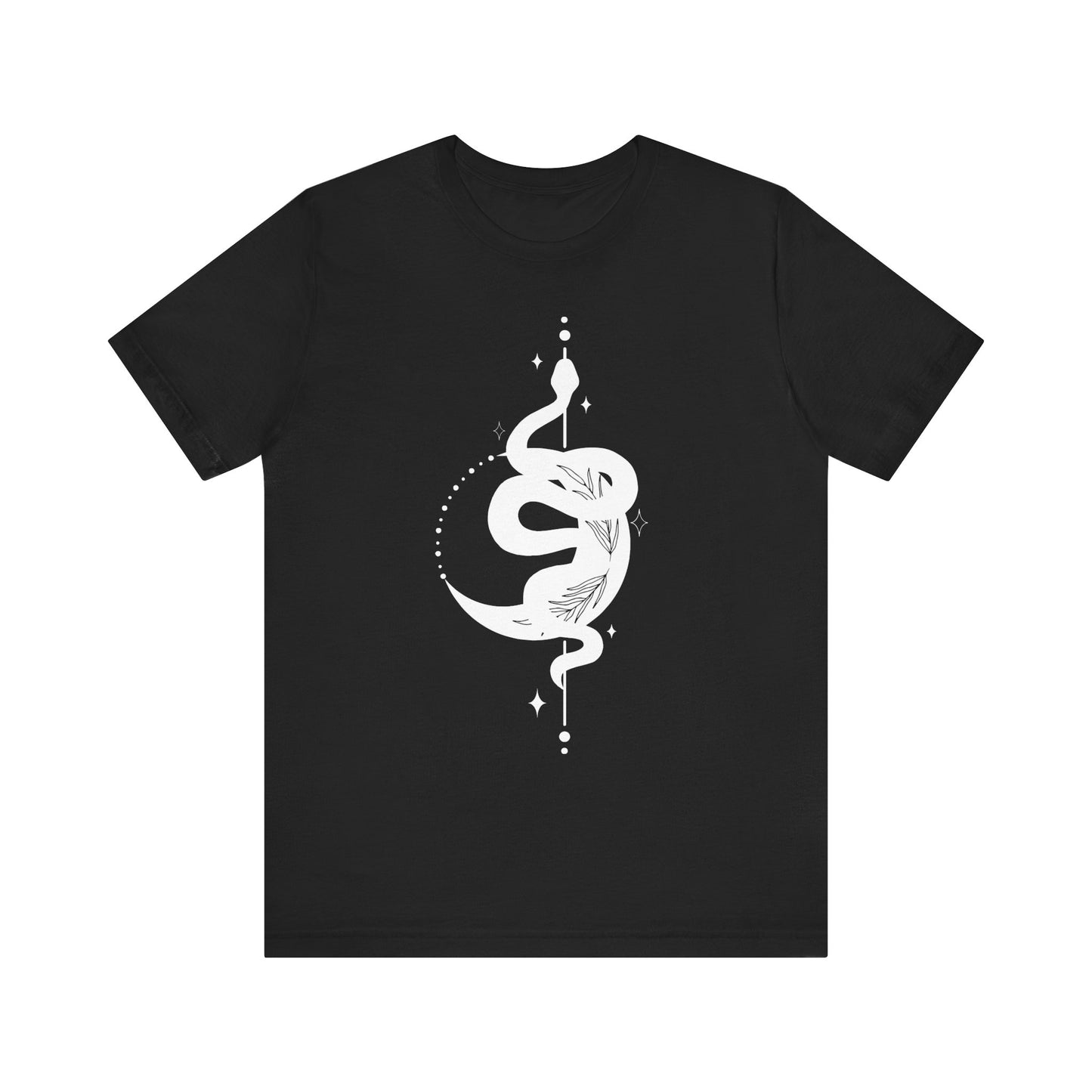 Moon and Snake – Witchy Minimalist T-Shirt