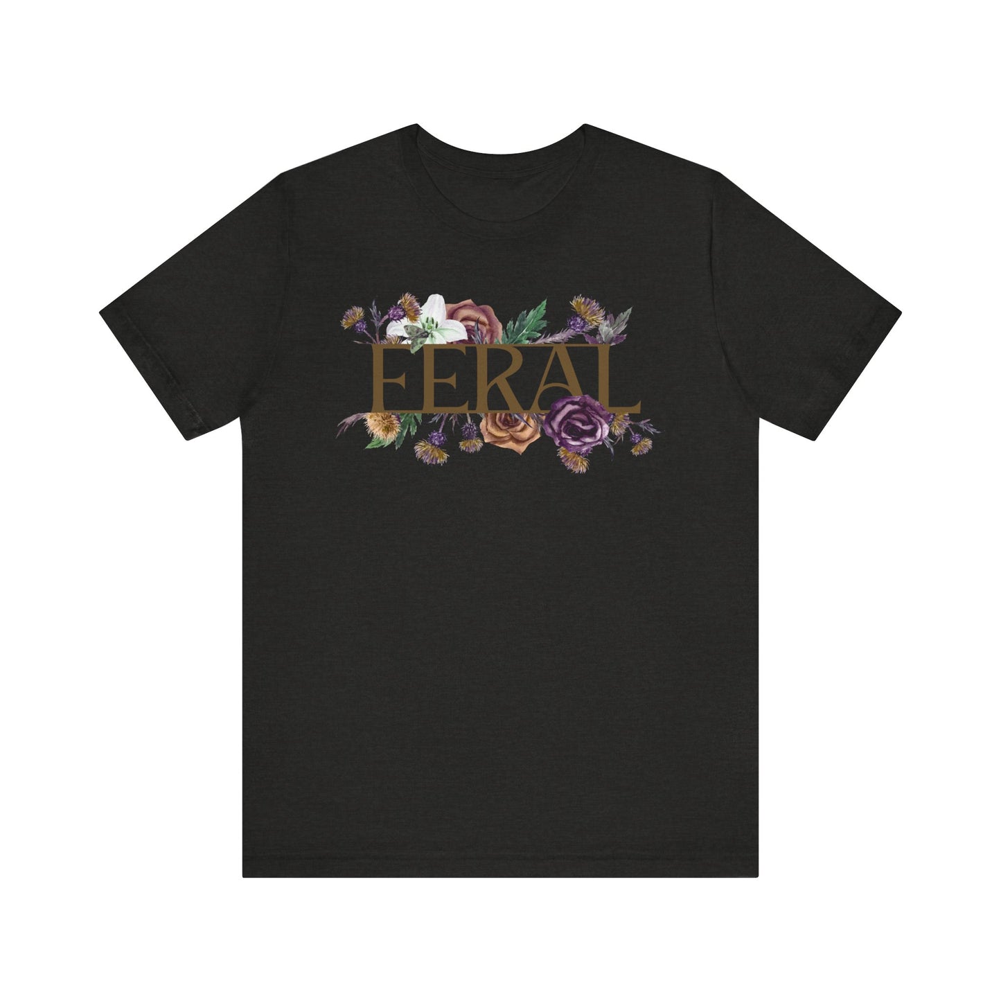 Feral T-Shirt, Wild Woman Floral Tee, Free Spirit Aesthetic