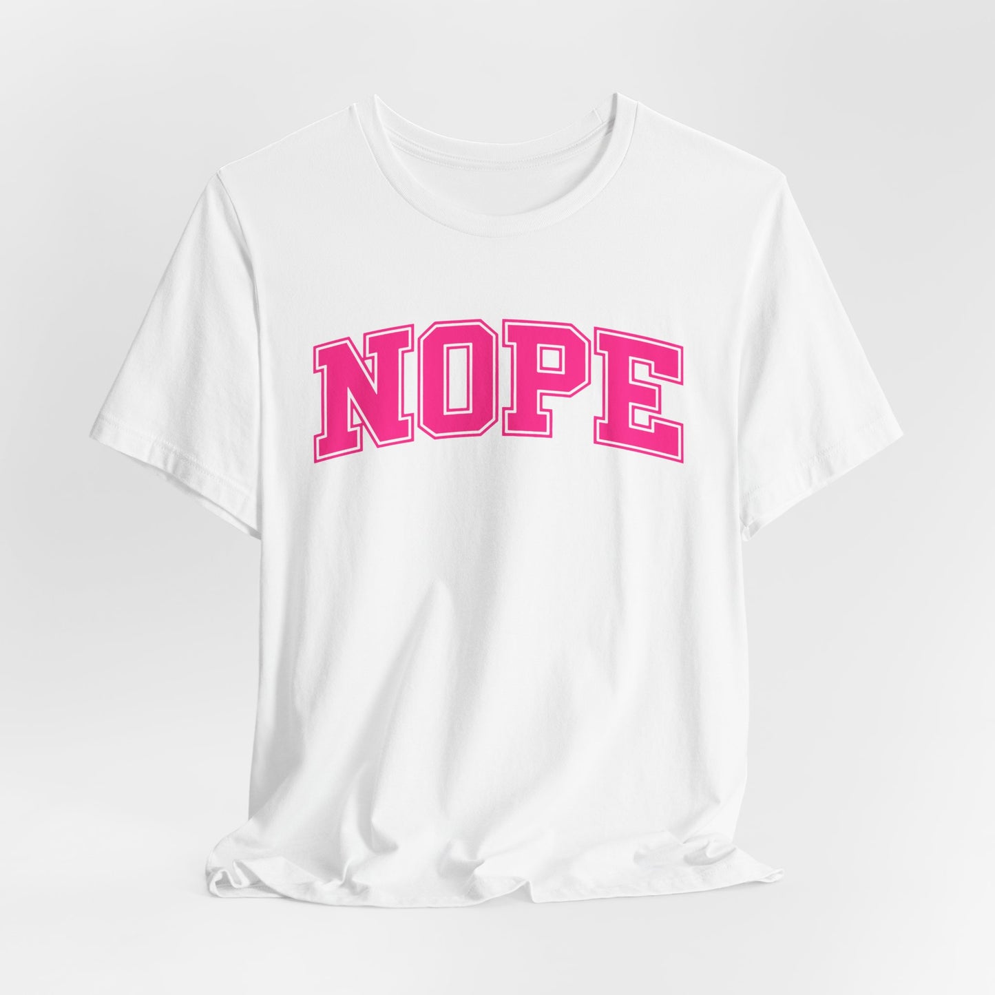 NOPE T-Shirt – Funny Collegiate Style Shirt, Sarcastic Graphic Tee, NOPE University Shirt, Introvert Humor, Anti-Social Gift Idea