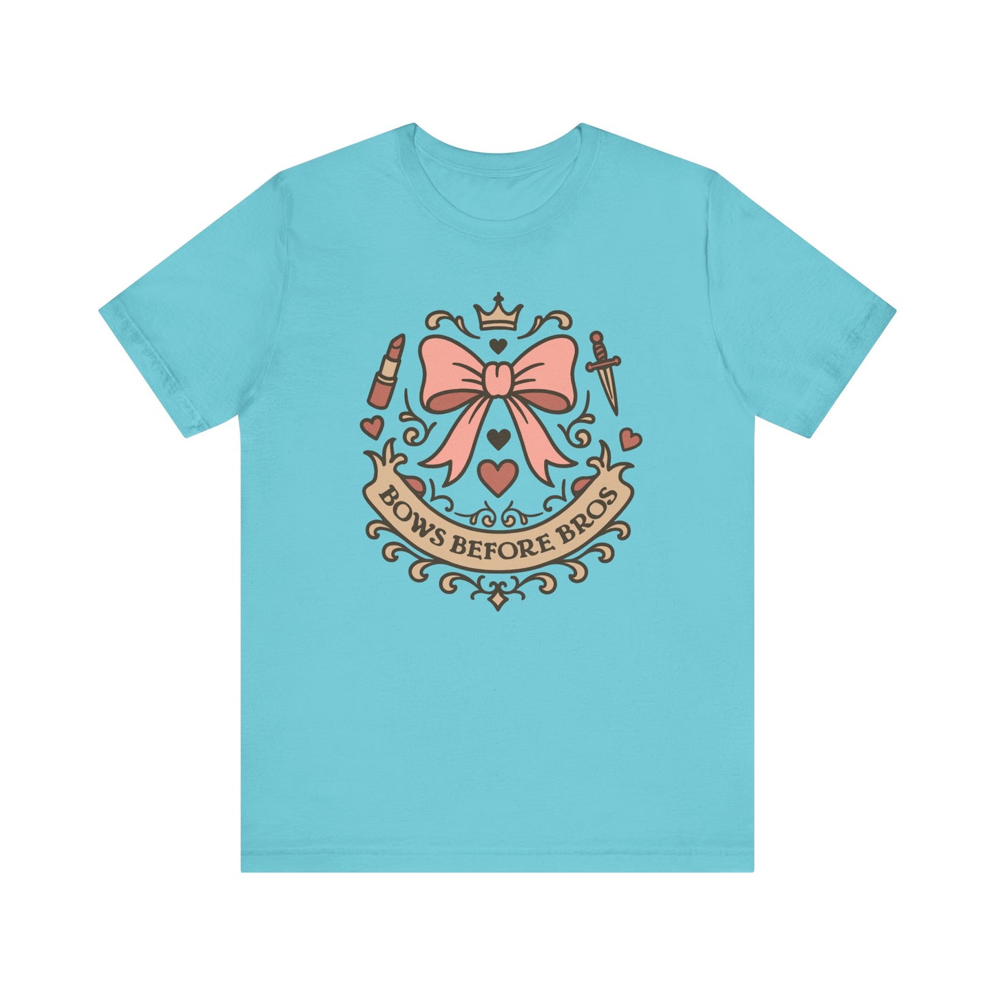 Bows Before Bros - Coquette Bow Shirt, Girl Power Shirt, Coquette Aesthetic Graphic Tee