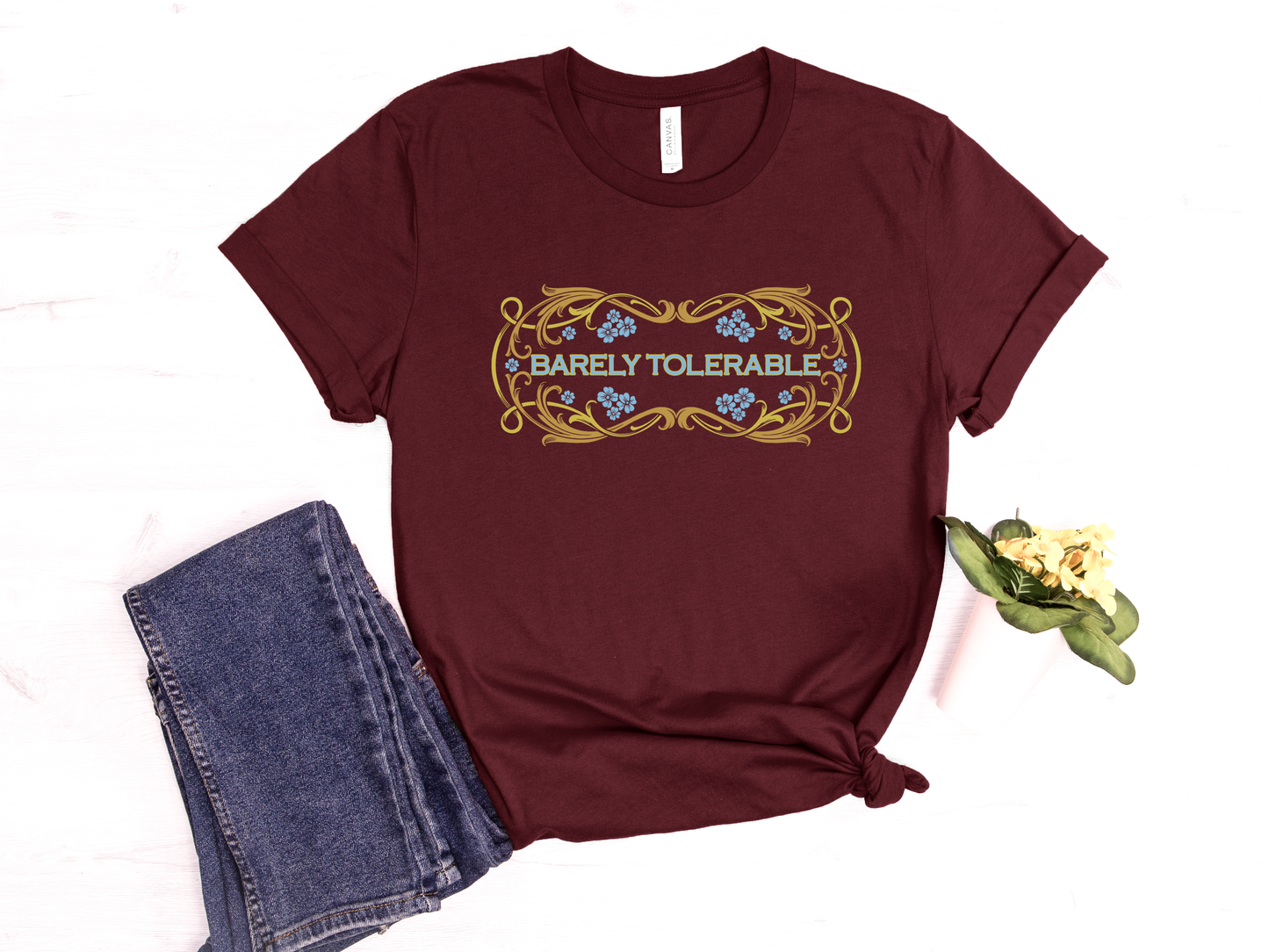 Barely Tolerable T- Shirt, Pride and Prejudice - Jane Austen Shirt