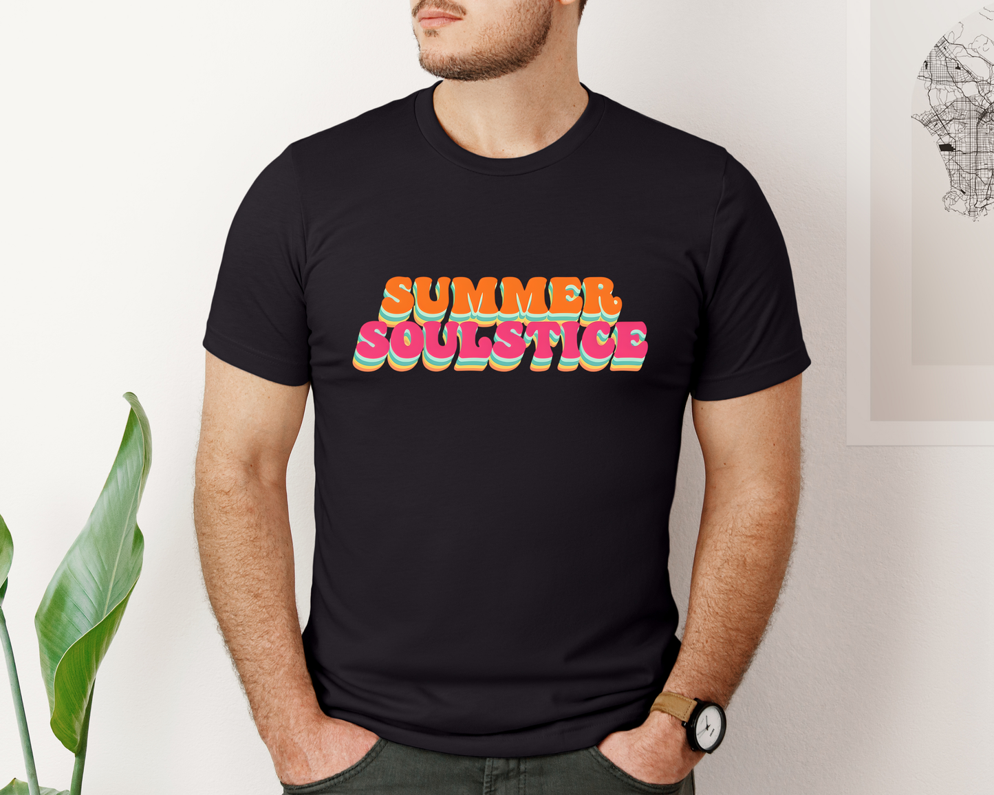 Summer Soulstice Shirt, Retro Groovy Tee, Funky 70s Vibes