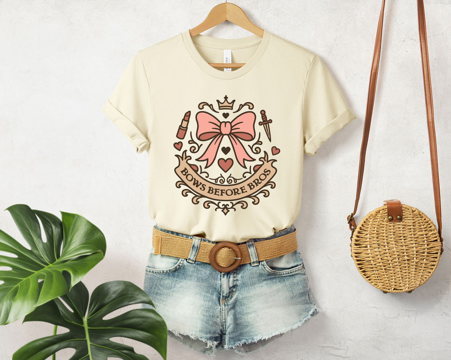 Bows Before Bros - Coquette Bow Shirt, Girl Power Shirt, Coquette Aesthetic Graphic Tee