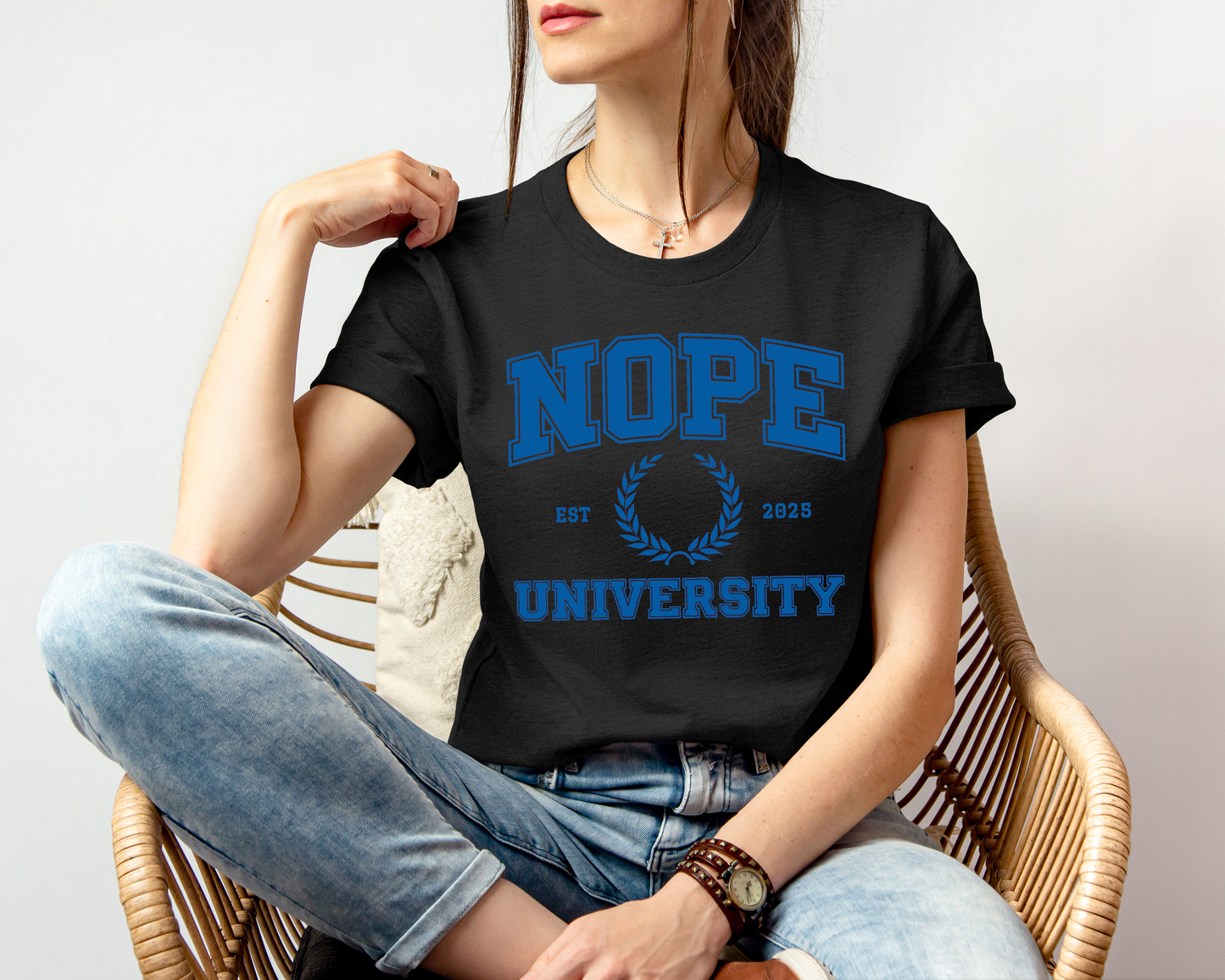 NOPE  University T-Shirt - Blue