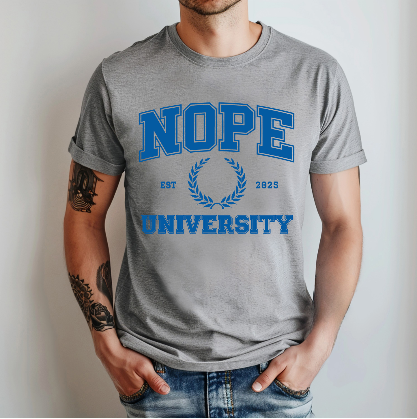 NOPE  University T-Shirt - Blue