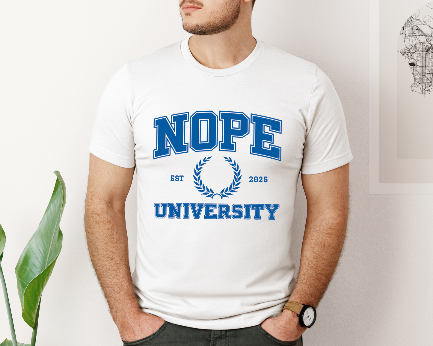 NOPE  University T-Shirt - Blue