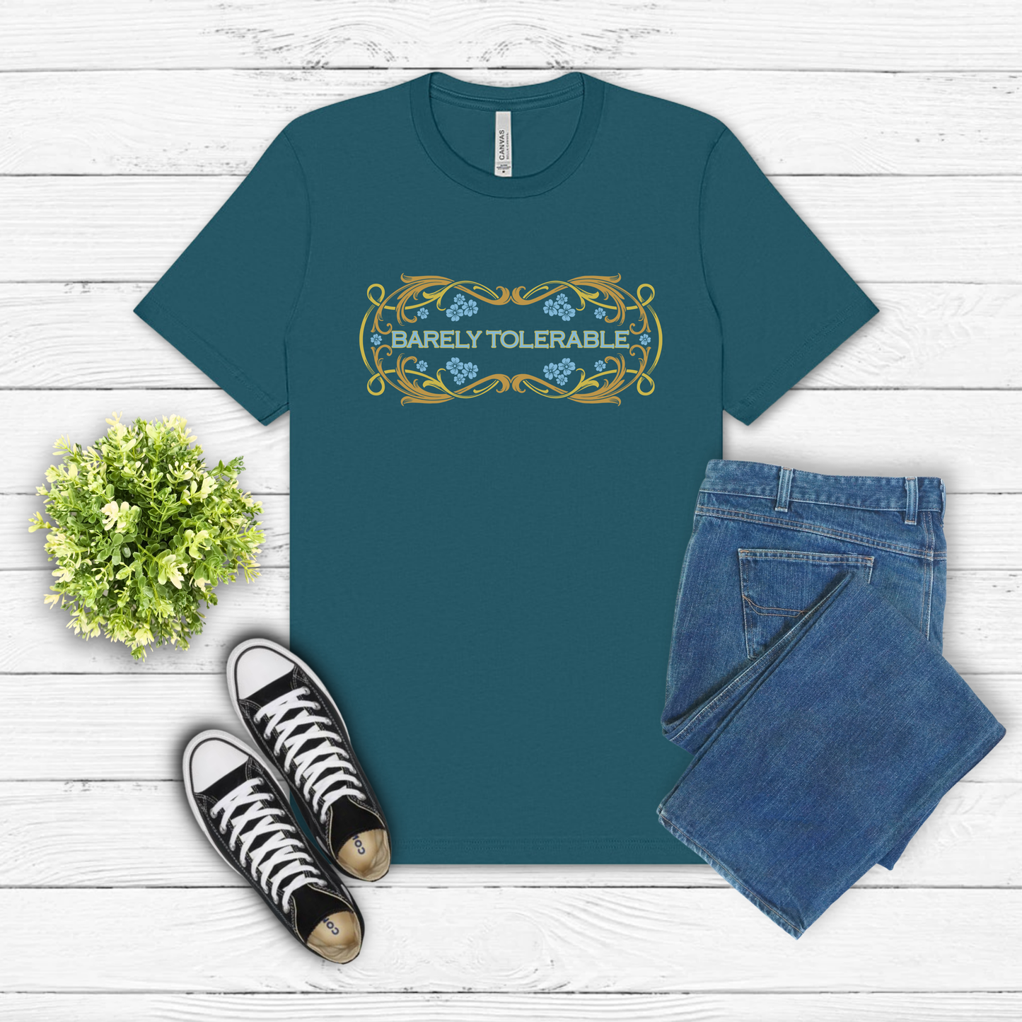 Barely Tolerable T- Shirt, Pride and Prejudice - Jane Austen Shirt