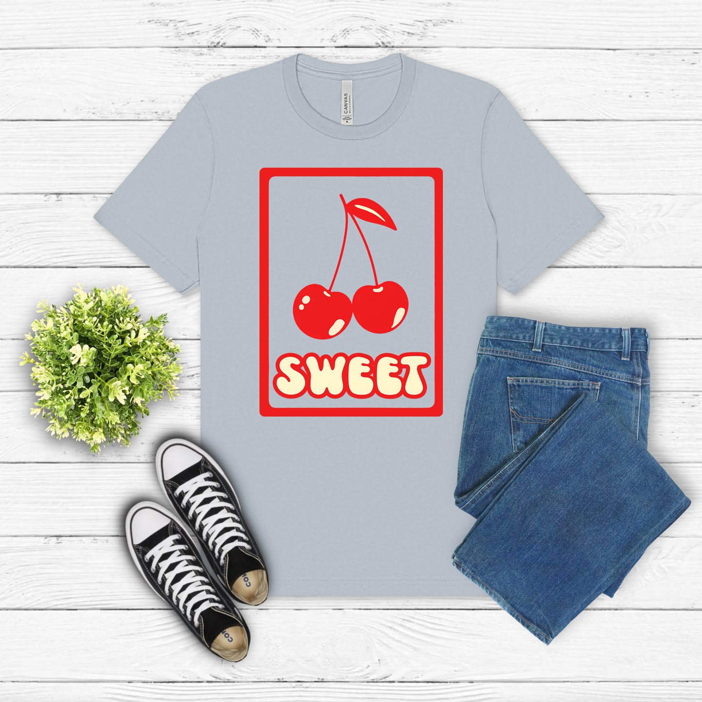 Cherry Shirt, Retro Summer T-Shirt, Vintage Fruit Tee, Cute 70s Aesthetic