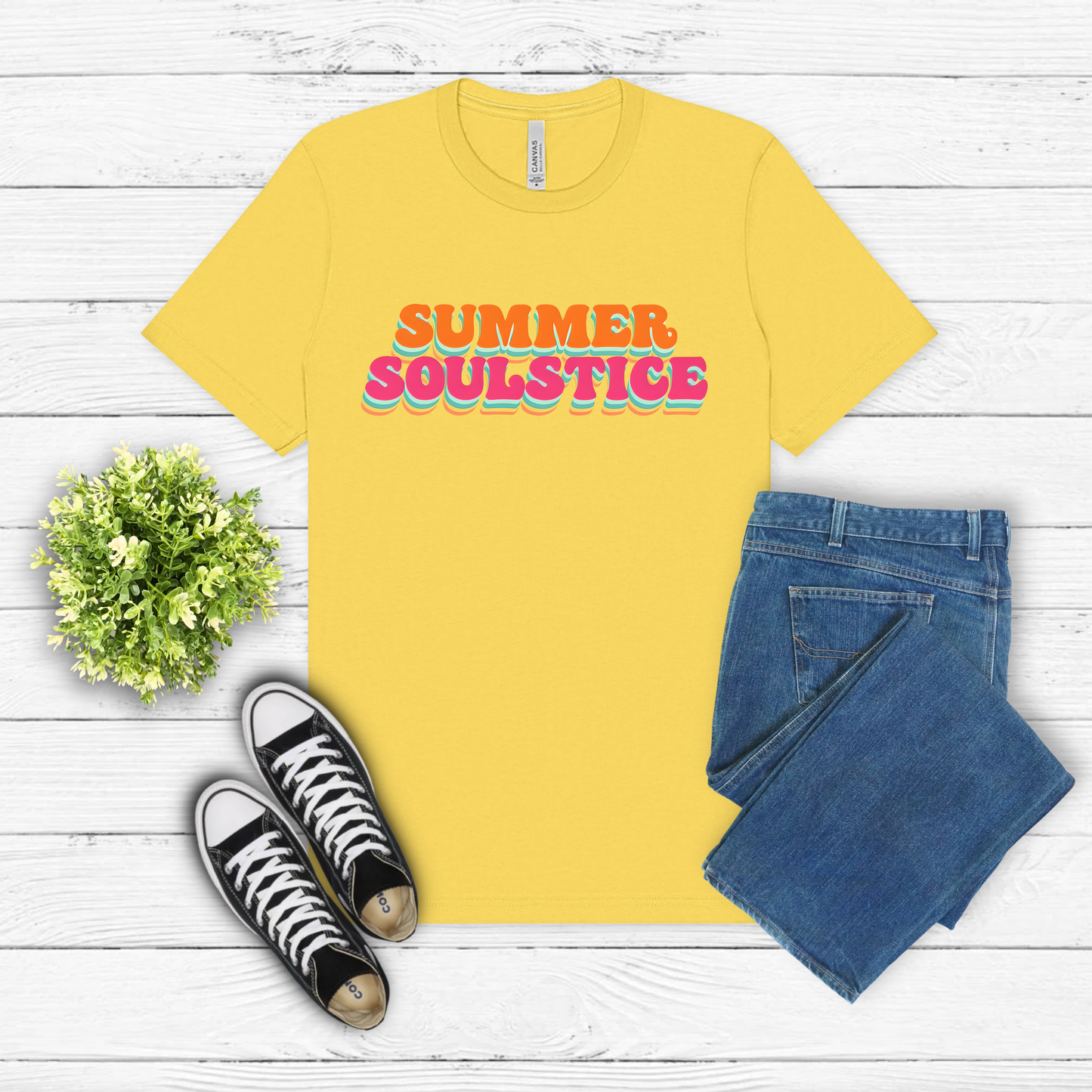 Summer Soulstice Shirt, Retro Groovy Tee, Funky 70s Vibes