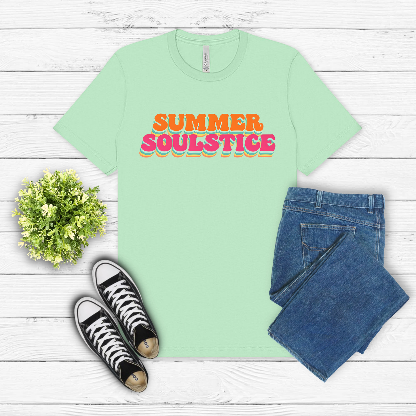 Summer Soulstice Shirt, Retro Groovy Tee, Funky 70s Vibes