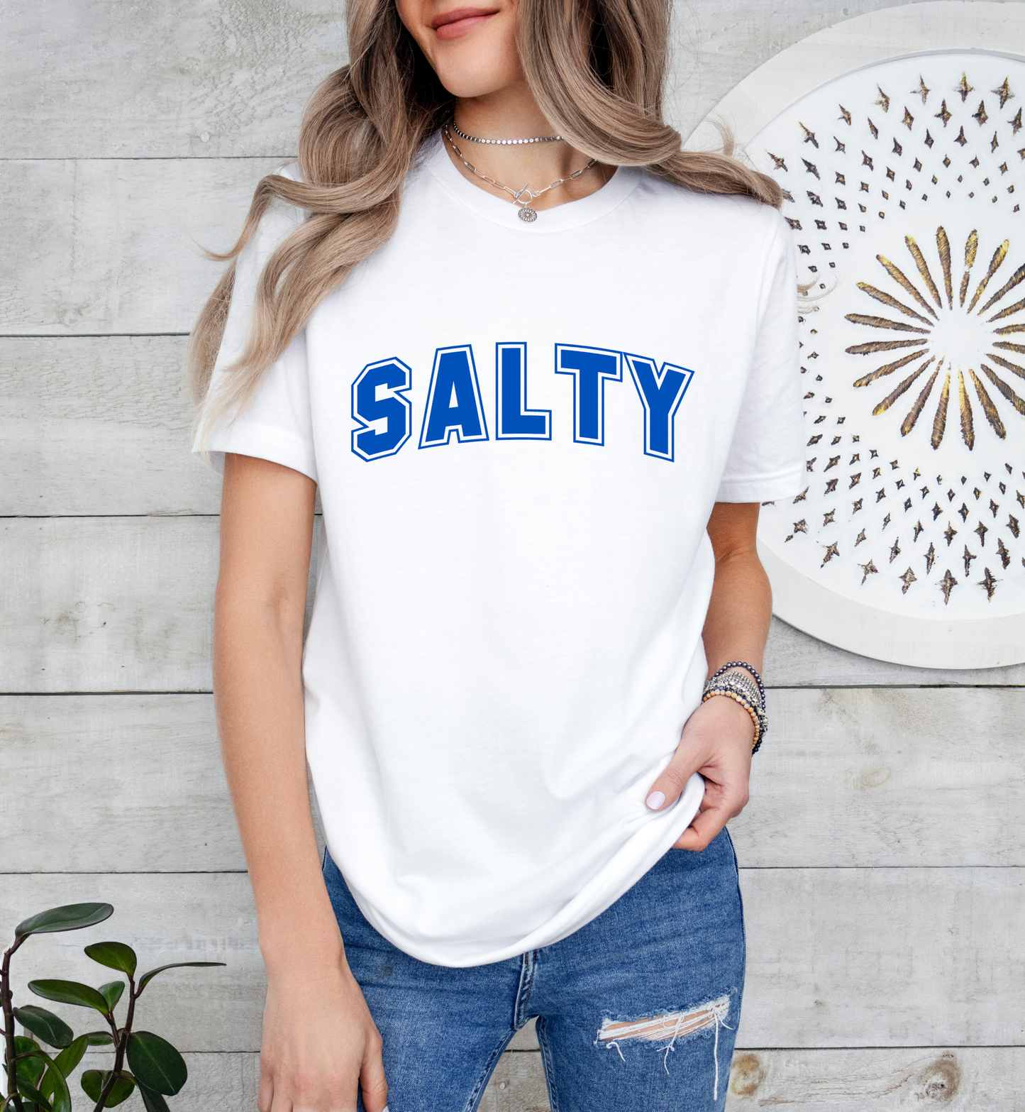 SALTY T-Shirt – Funny Collegiate Graphic Tee, Sarcastic Shirt, NOPE University Collection