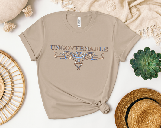 Ungovernable Shirt, Feminist Anti-Establishment Tee, Rebel Aesthetic