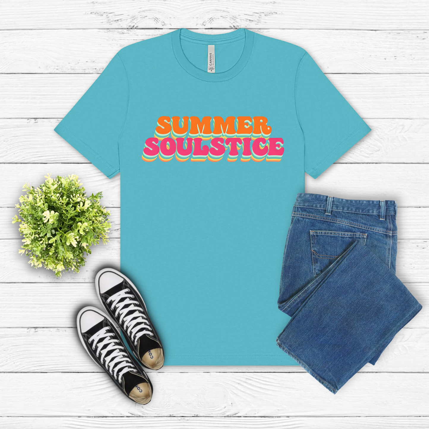 Summer Soulstice Shirt, Retro Groovy Tee, Funky 70s Vibes